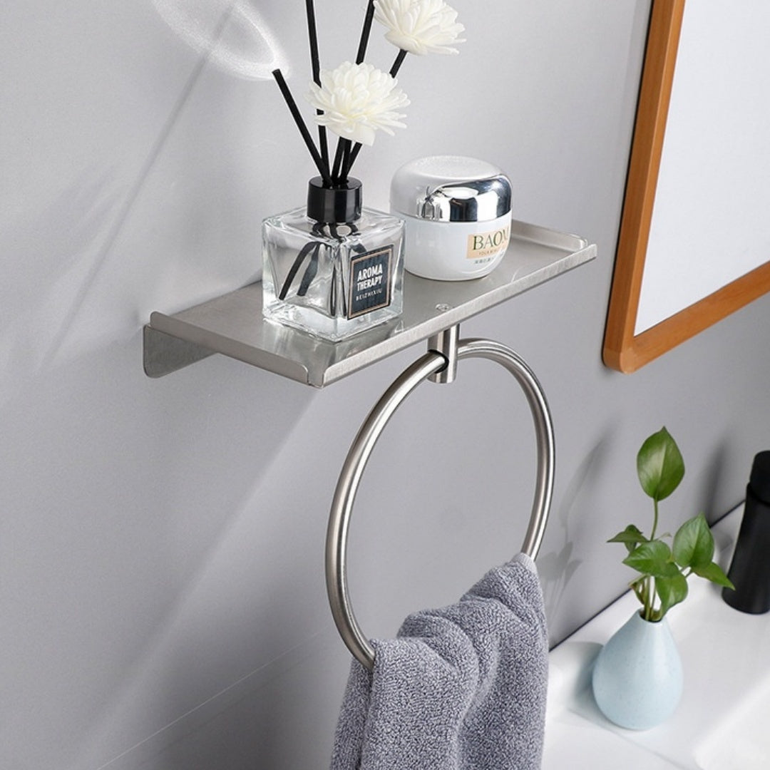 Bathroom towel rack